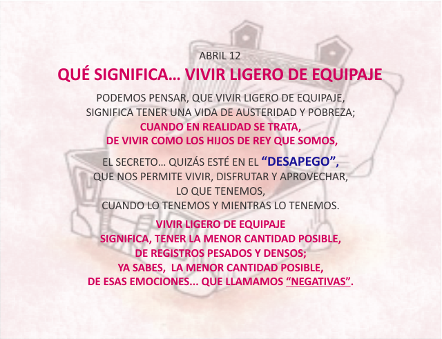 Qué significa... vivir ligero de equipaje